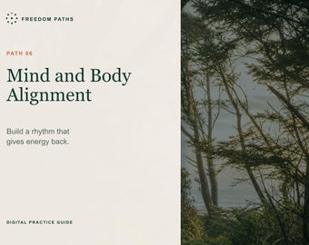 Mind Body Alignment Workbook | Wellness Reflection, Healthy Habits (Digital Download)