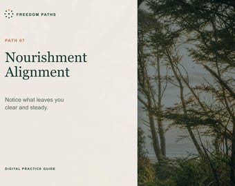 Nourishment Alignment Workbook | Mindful Eating, Self Care Journal (Digital Download)