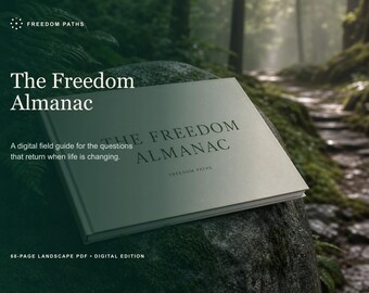 The Freedom Almanac Personal Growth Workbook | Mindset, Purpose, Money (Digital PDF Download)