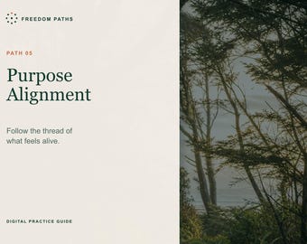 Purpose Alignment Workbook | Meaningful Goals, Values, Direction (Digital Download)