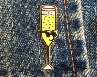 Mimi Mimosa pin! breakfast booze/ brunch lovers/ classy brunch lapel pin/ babes who brunch/ champagne /enamel pin/ foodies / sparkling wine