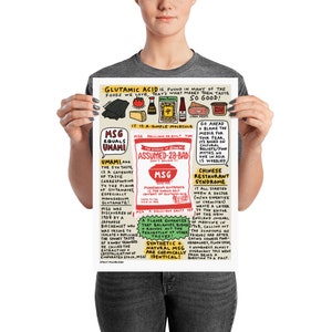 MSG print. Kitchen art/ chef gifts/ cooking/ food art/ food gifts/ gifts for cooks/ cool prints/ food illustration/ kitchen goals