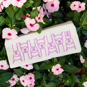 Sofia Llama Pencil Case, Screenprinted Cotton Makeup Bag