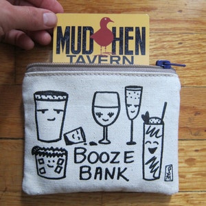 BOOZE BANK POCHE! meilleure façon d’emballer une carte-cadeau / cocktails / alcool / bière / shots / champagne / vin / nourriture / foodie / dessins alimentaires / hipster