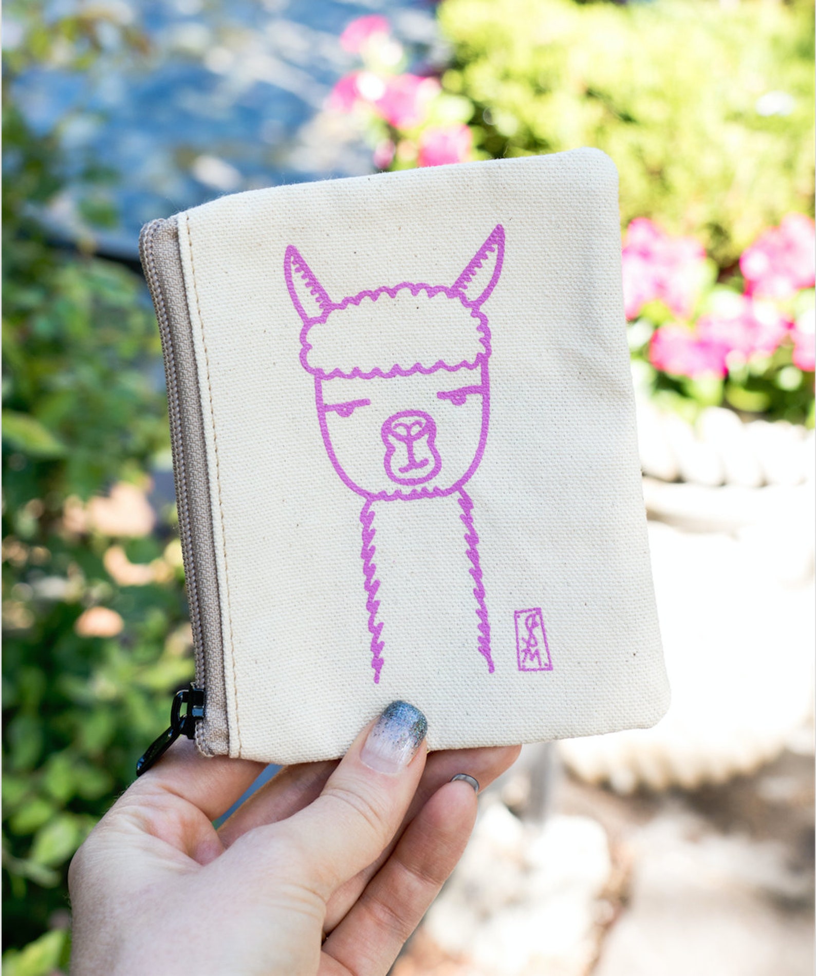 Llama Coin Purse / Makeup Bag / Llama Camera Case / Cute Etsy