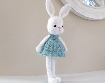 Easter gift bunny doll is a perfect gift for a baby, toddler or child.  Cuddly, sweet stuffed toy.