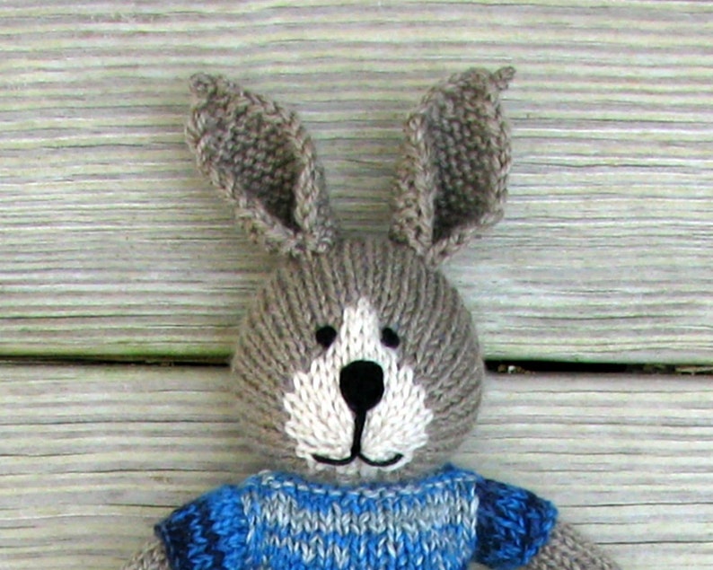 Easter bunny knit doll boy toy Plush bunny gift for kids.