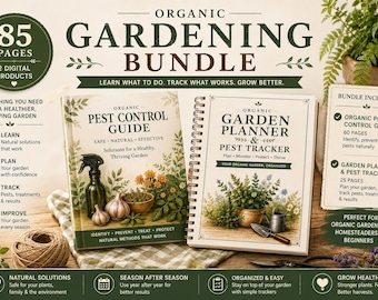 Organic Gardening Bundle: Pest Control Guide & Planner (Digital Download)