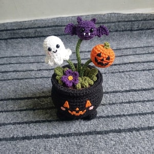 Crochet Pumpkin Pattern, Halloween Crochet Pumpkin Pot, Pumpkin Crochet, Fall Crochet, Pumpkin Craft, Pumpkin Decor, Halloween Home Decor