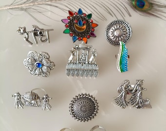 Silver Oxidised Ring Combo Set of 11 , Indian Jewelry For Women, Delivery Duty Paid