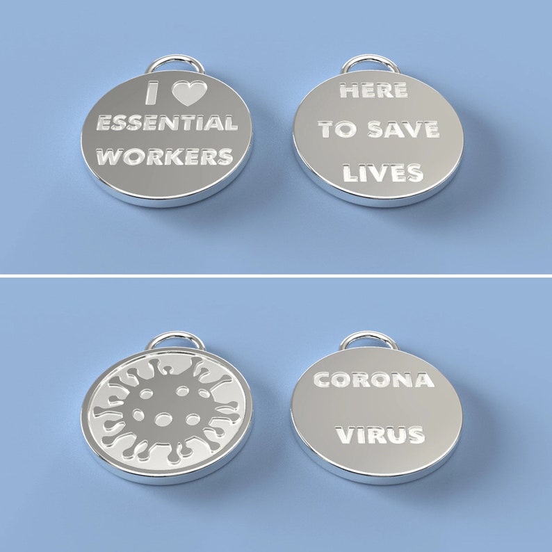 Sterling Silver Covid-19 Charms