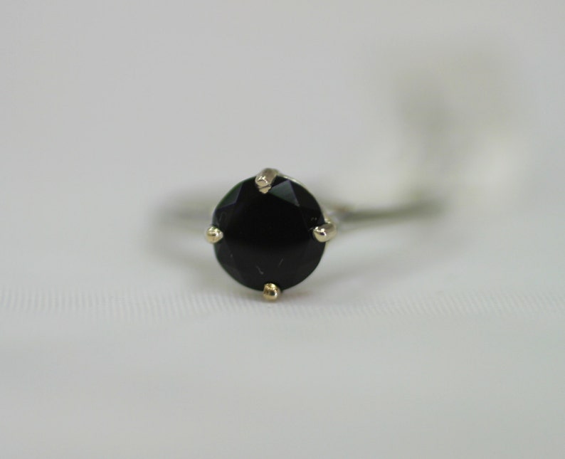 Elegant Black Onyx Alternative Engagement Ring Etsy