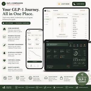 GLP-1 Tracker | Weight Loss Dashboard, Injection & Symptom Log (Offline Web App)