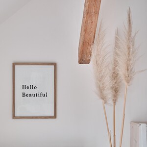 Digital Print "Hello Beautiful"  Printable Wall Art, Quote Print Digital Download, Entryway Decor, Multiple Fonts, Instant Download