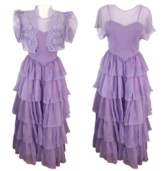 Vintage Lavender Couture Dress
