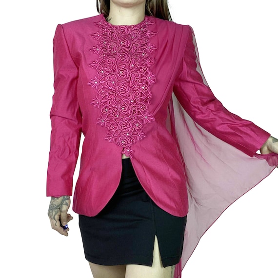 Vintage Hot Pink Blouse= 6