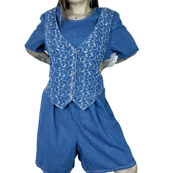 Vintage Denim Romper- 18