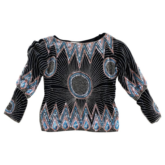 Vintage Silk Sequin Blouse