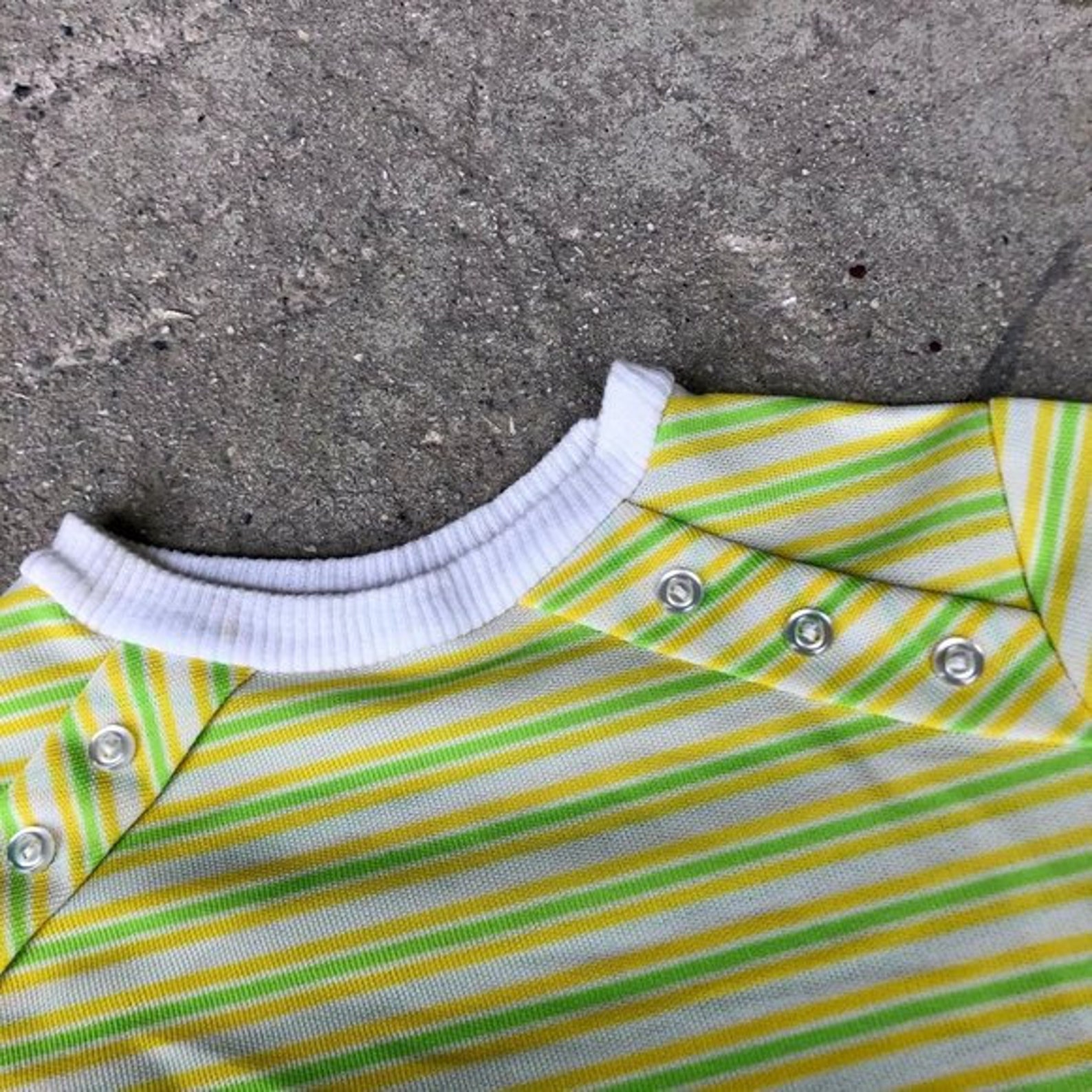 green yellow striped shirt