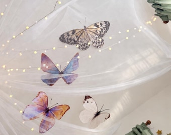 Mariposa de papel flotante Goliath. Decoración de fiesta original para habitaciones, guarderías, eventos con temática de bosque y baby showers.