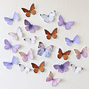 20 tiny pastel paper butterflies