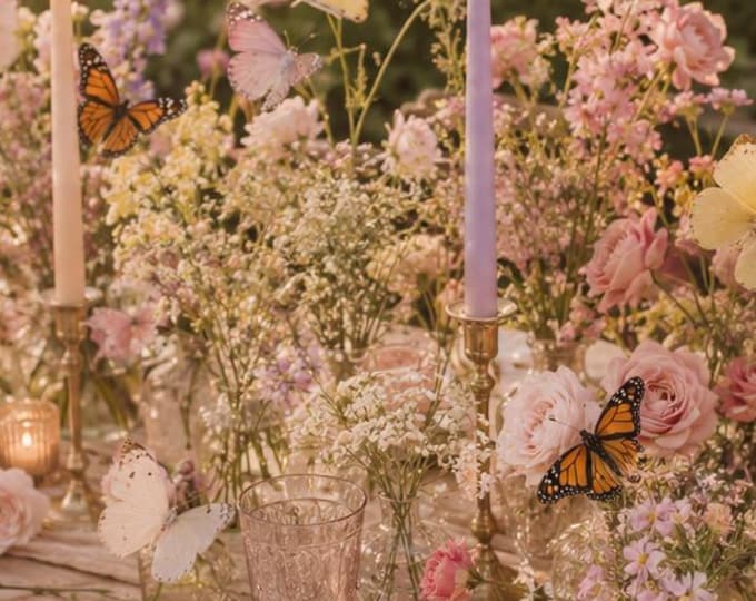 Monarch Butterfly table decor small paper butterflies