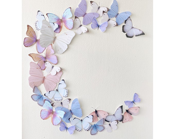 Small Pastel Paper Butterflies