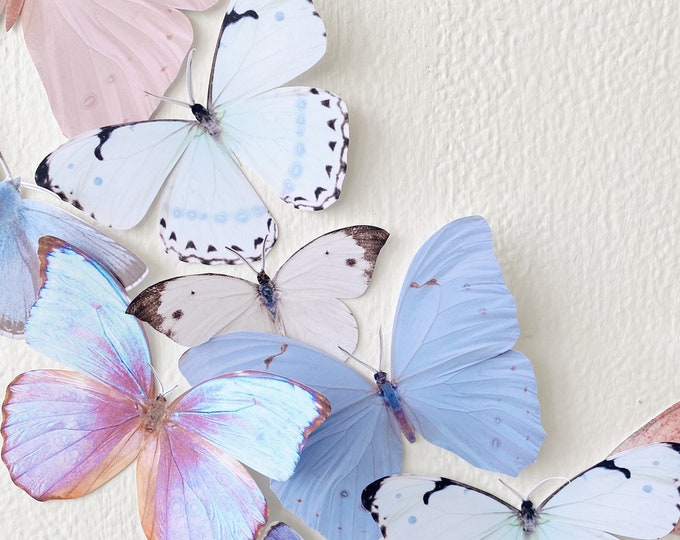 Pastel Paper Butterfly Decor: Party Table Decorations (Set of 27)