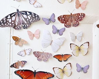 Woodland Paper Butterflies with lavender accents: Party, Nursery, & Room Decor