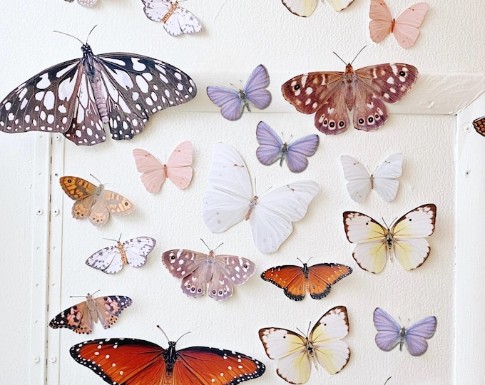 Woodland Paper Butterflies with lavender accents: Party, Nursery, & Room Decor