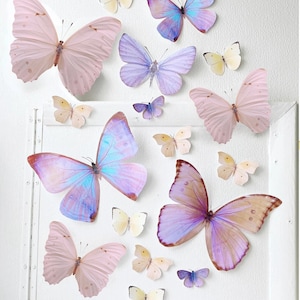 Giant pastel sunset paper butterflies image 8