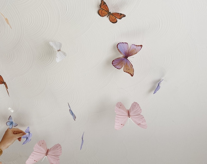 Enchanting Butterfly Garland: Floating Decor for Nursery, Bedroom, Wedding, Baby Shower & Parties