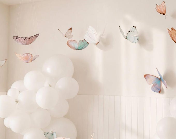 Goliath Floating Paper Butterfly Whimsical party decor for Room, Nursery, Woodland-Themed Events & Baby Showers