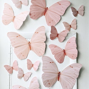 Goliath Peachy Pink Paper Butterflies
