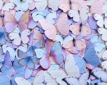 250 small pastel paper butterflies