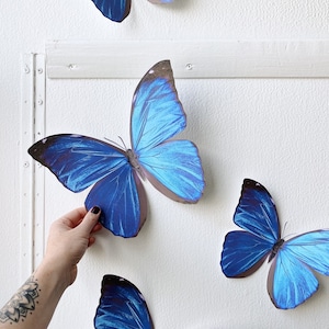 Giant Blue Morpho Paper Butterfly Decor