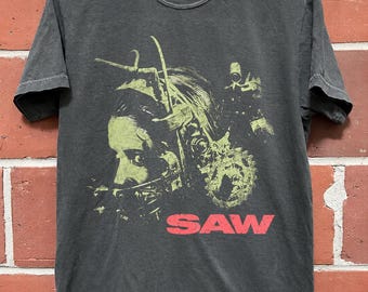 Original SAW Movie Promo T-shirt Adult Size XL Black Jigsaw Horror