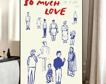 So Much Love Movie Poster, Home Room Decor, Wall Art, Christmas gift, Canvas Print