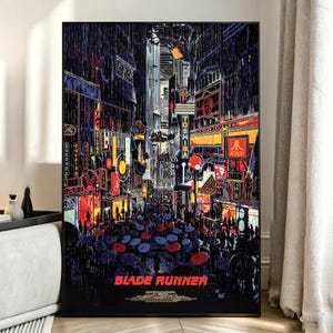 Blade Runner Movie Poster, Home Room Decor, Wall Art, Christmas gift, Canvas Print