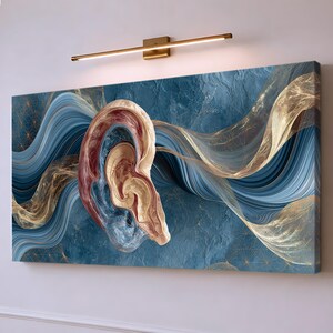 Ear Anatomy Canvas Print, Otolaryngology Wall Art, ENT Medical Artwork, Audiology Office Decor, Inner Ear Anatomy Canvas Art