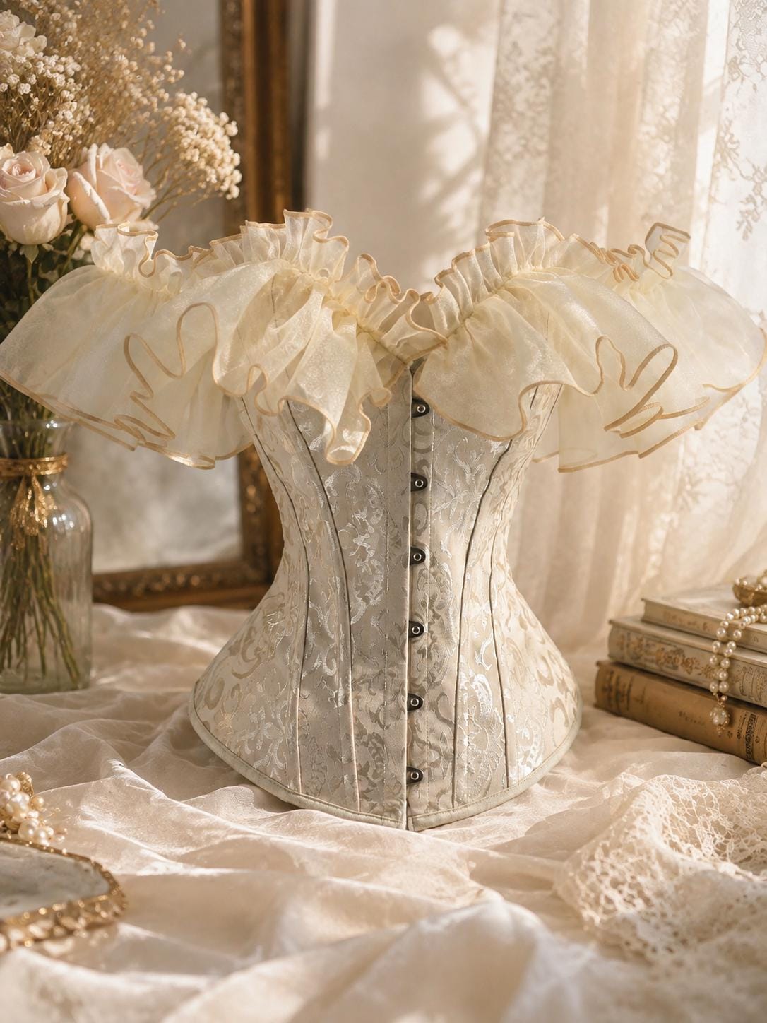Ruffled Corset Top - Etsy