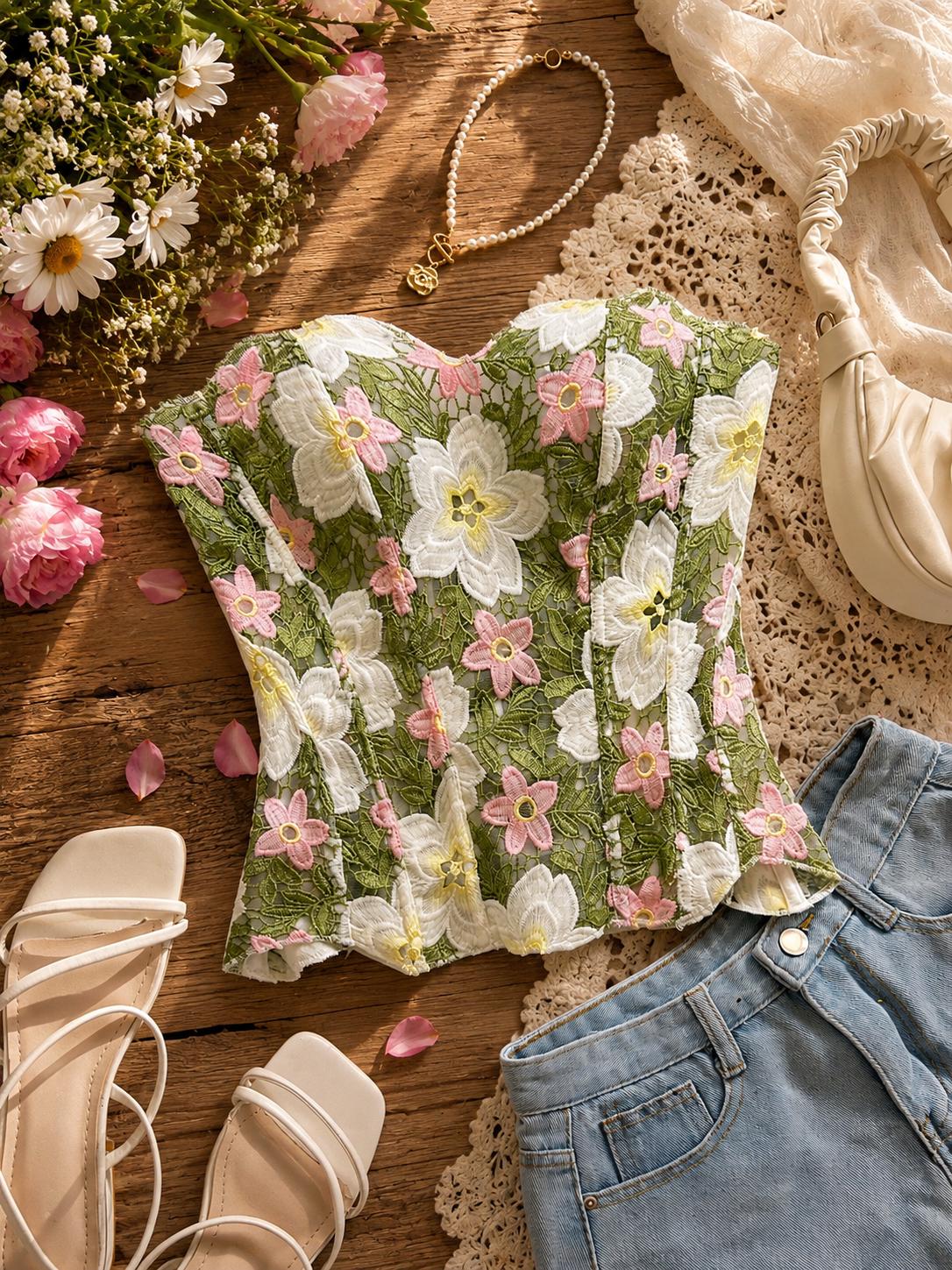 Floral Corset Tops - Etsy