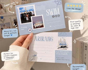 BTS K-Pop Postkartenset | ARIRANG Swim Digitale Postkarte | Konzert-Gratisartikel | Fan-Geschenk | Fan-Erinnerungsstück