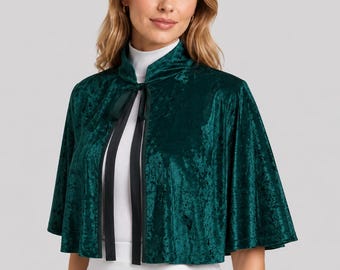 Women’s Elegant Short Cloak | Victorian Gothic Shoulder Cape | Halloween Party Outfit