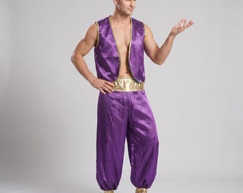 Men’s Arabian Inspired Costume | Genie Style Costume | Fantasy Party Stage Outfit