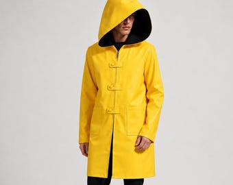 Men's Halloween Hooded Cosplay Coat | Long Costume Jacket | Adult Festival Outfit | Halloween Roleplay Wear
