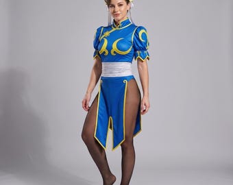 Women's Martial Arts Cosplay Costume | Fighter Inspired Dress Set | Convention Party Roleplay Outfit