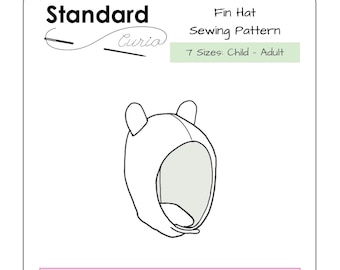Patrón de costura para gorro Finn (PDF) - Niño de 3 años - Adulto grande