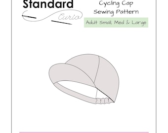 PDF Cycling Cap Sewing Pattern - Adult Small, Medium, & Large