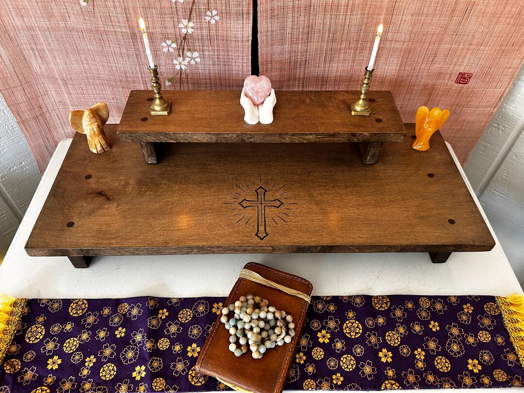 Spiritual Altar Table Hand Made Altar Table for Meditation Moon Altar ...